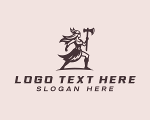 Strong - Strong Barbarian Woman logo design