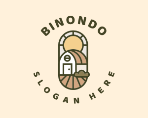 Barn - Homestead Rural Farmhouse logo design