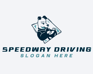 Driving - Pet Dog Driving logo design