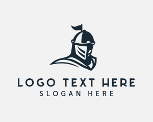 Knight Armor Helmet Logo