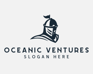 Knight Armor Helmet logo design