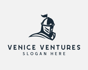 Knight Armor Helmet logo design