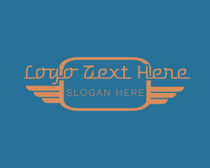 Travel Agency - Orange Aviation Wings logo design