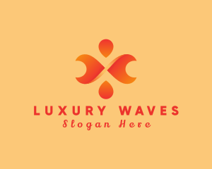 Modern Gradient Wave logo design