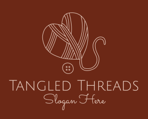 Heart Knit Thread logo design