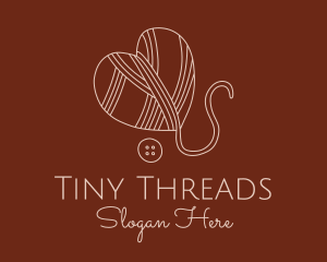 Heart Knit Thread logo design