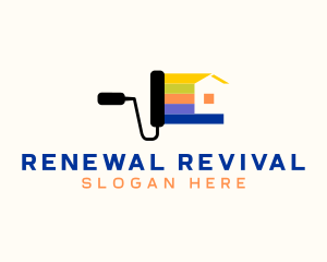 Refurbish - Paint Roller Refurbish logo design