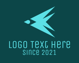 Airplane - Blue Bird Delivery logo design