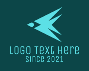 Flying - Blue Bird Delivery logo design