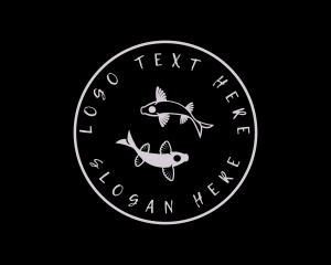 Fish - Koi Fish Aquarium logo design