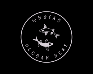Pisces - Koi Fish Aquarium logo design