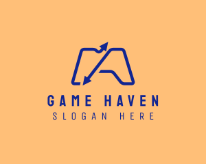 Gaming Community - Gaming Controller Arrow logo design