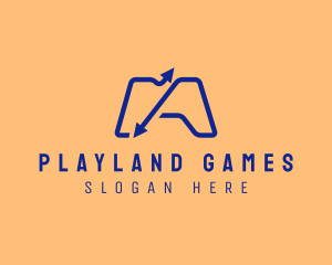 Games - Gaming Controller Arrow logo design