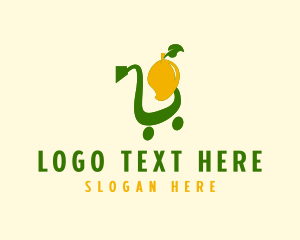 Grocer - Mango Shopping Cart logo design