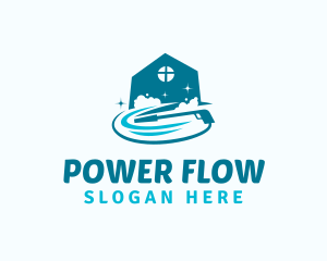 Power Wash Housekeeping logo design