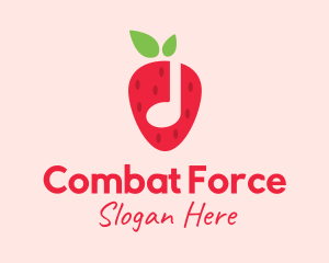 Music Store - Strawberry Music Note logo design