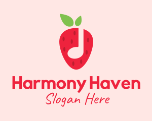 Compose - Strawberry Music Note logo design