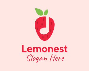 Compose - Strawberry Music Note logo design