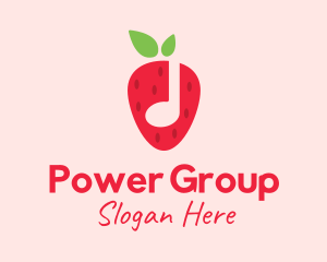 Karaoke - Strawberry Music Note logo design