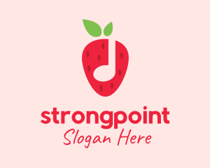 Music Festival - Strawberry Music Note logo design
