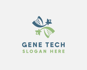 Flower Biotech DNA logo design