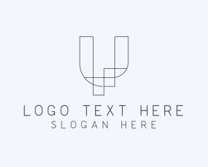 Interior Designer - Modern Architecture Letter U logo design