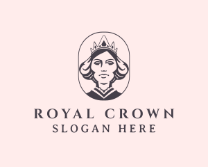 Queen - Royalty Queen Crown logo design
