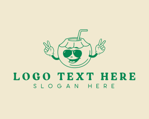 Coconut - Coconut Juice Sunglasses logo design