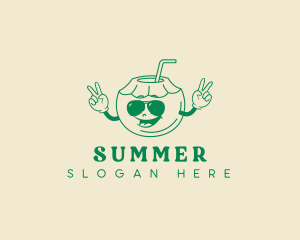 Coconut Juice Sunglasses logo design