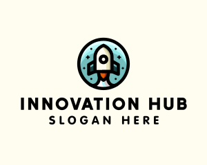 Incubator - Space Rocket Cartoon logo design