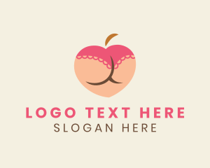 Fruit - Erotic Peach Panty logo design