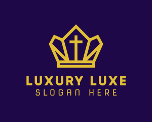 Cross Luxury Crown logo design