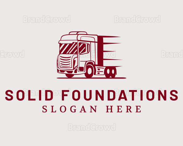 Red Freight Trucking Logo