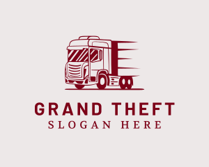 Shipment - Red Freight Trucking logo design