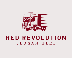 Red Freight Trucking logo design