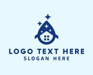 Cleaning - House Sanitation Droplet logo design