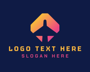 Courier - Gradient Logistics Airplane logo design