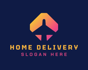 Gradient Logistics Airplane  logo design