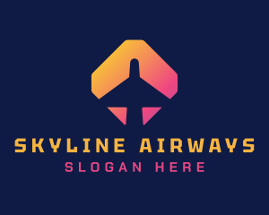 Airliner - Gradient Logistics Airplane logo design