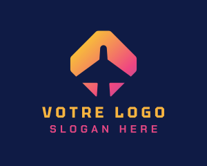 Aircraft - Gradient Logistics Airplane logo design