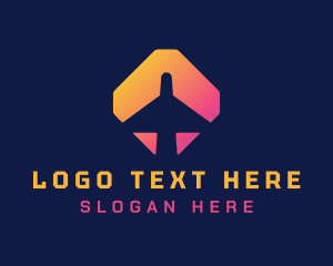 Courier Service - Gradient Logistics Airplane logo design