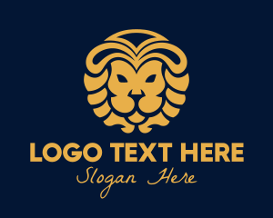 Cat - Golden Lion Luxury logo design