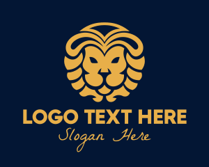 Feline - Golden Lion Luxury logo design