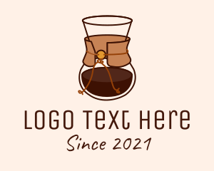Caffeine - Modern Coffee Carafe logo design