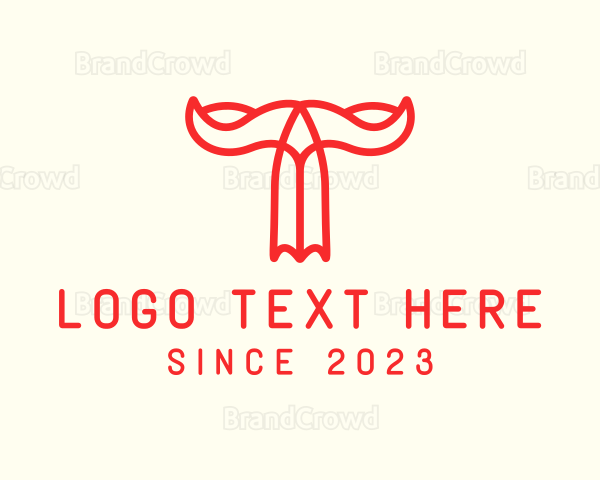Bull Horn Letter T Logo