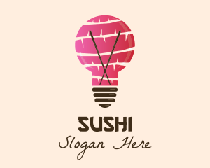 Light Bulb Chopsticks  logo design