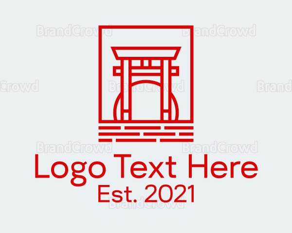 Japanese Torii Gate Logo