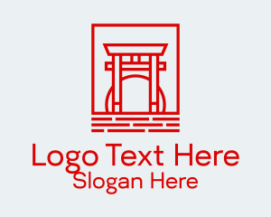 Japanese Torii Gate  Logo