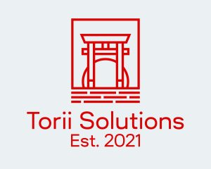 Japanese Torii Gate  logo design