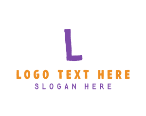 Scrapbook - Kids Purple Crayon logo design